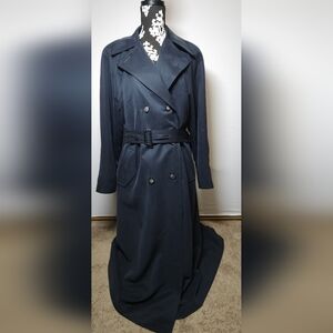 Sanyo New York Navy Women's Trench Coat size M-12 NWOT